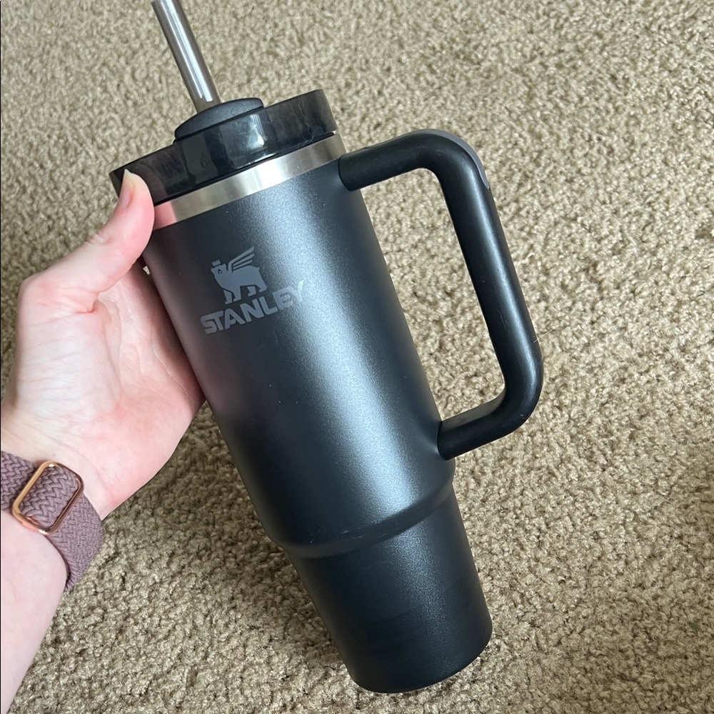 Stanley Matte Black Travel Mug with Handle